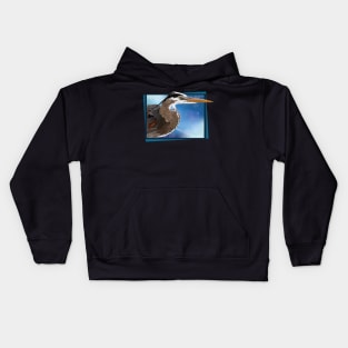 Blue heron Kids Hoodie